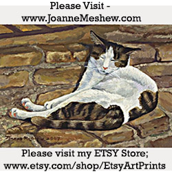 Rome Cat Painting by Joanne Meshew